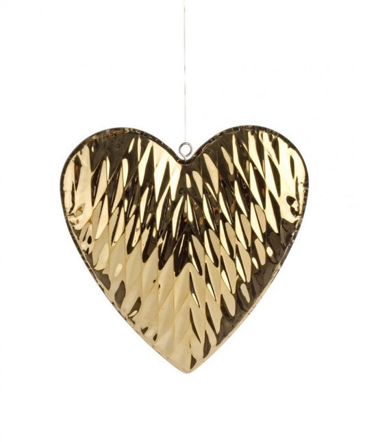 6x cuore goldener Anhänger m