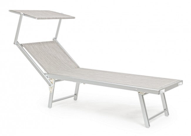 OCEAN klappbare Sonnenliege aus grauem Aluminium