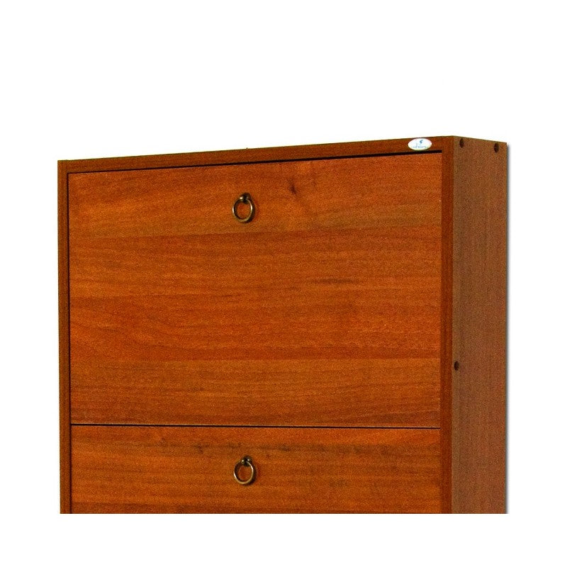 Scarpiera Slim in Legno Edoblato 5 ribalt Nussbaum antico h.180x65x15 cm