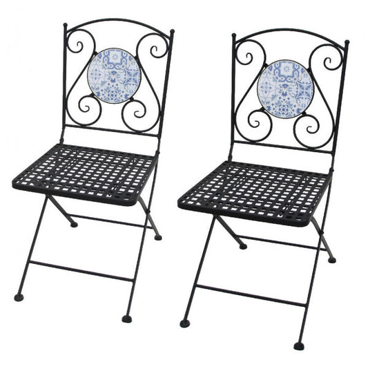 Azulejos Mosaikstühle 2 Stück