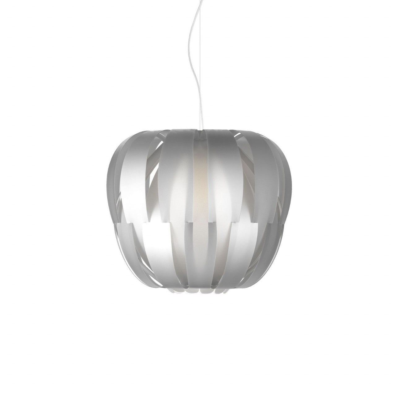 Aufhängung 3 Lichter Silber aus verchromtem Metall Cm. 75 x 60h