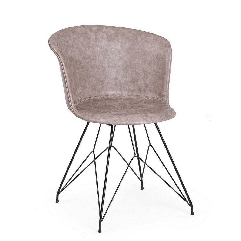 Sedia vintage Lofs beige cm cm 56 x 54 x 76