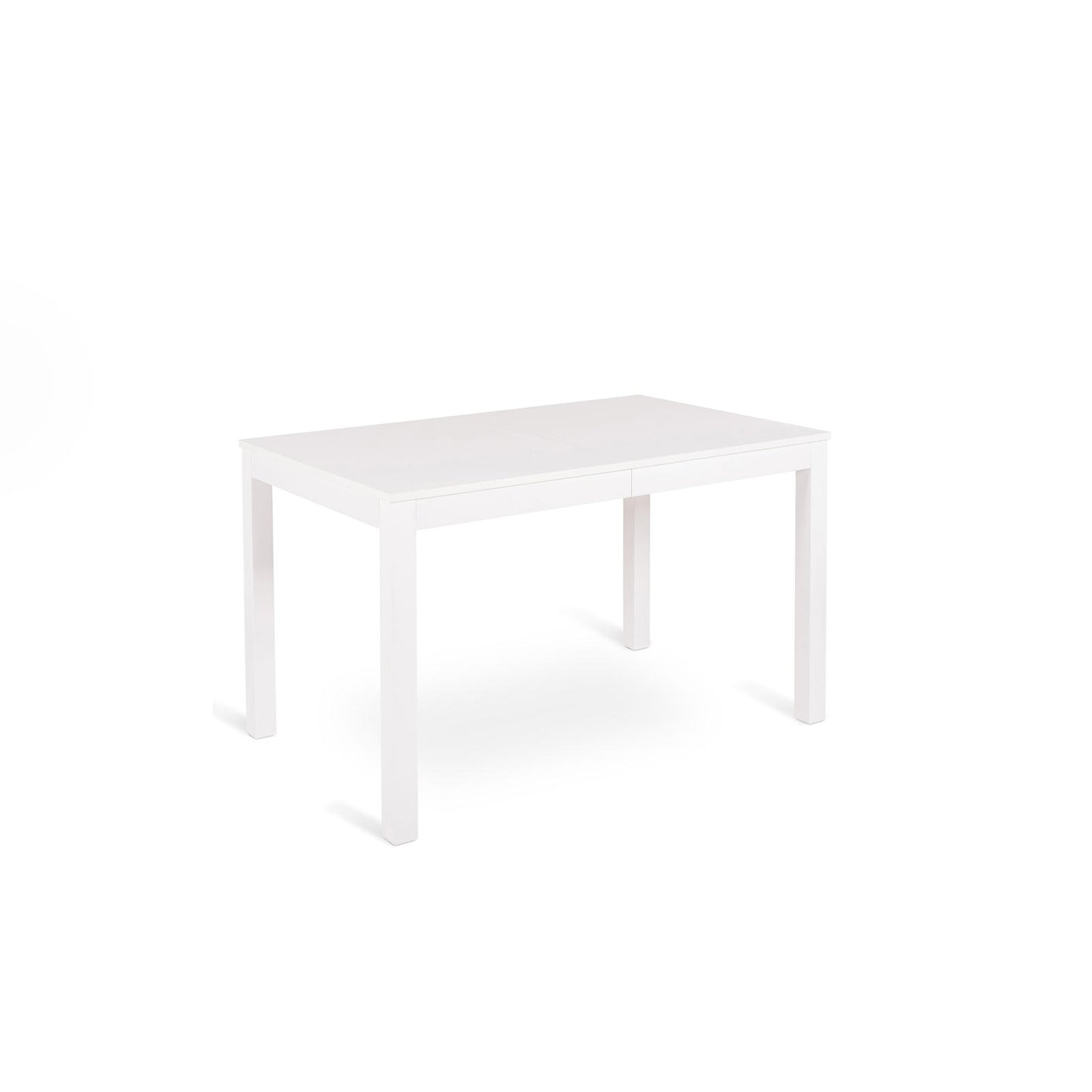 Ausziehbarer Tisch aus weißem Melamin 130/210x80x76h cm