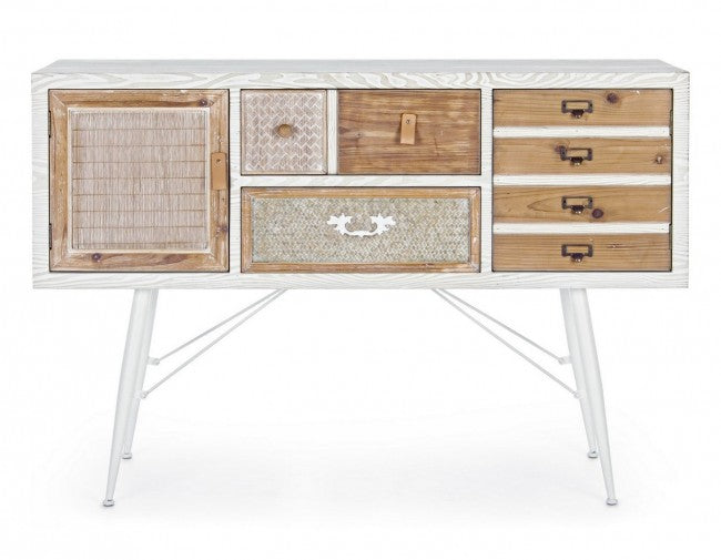 Credenza 2 ante 2 Schubladen Eloise, Naturholz 80h cm