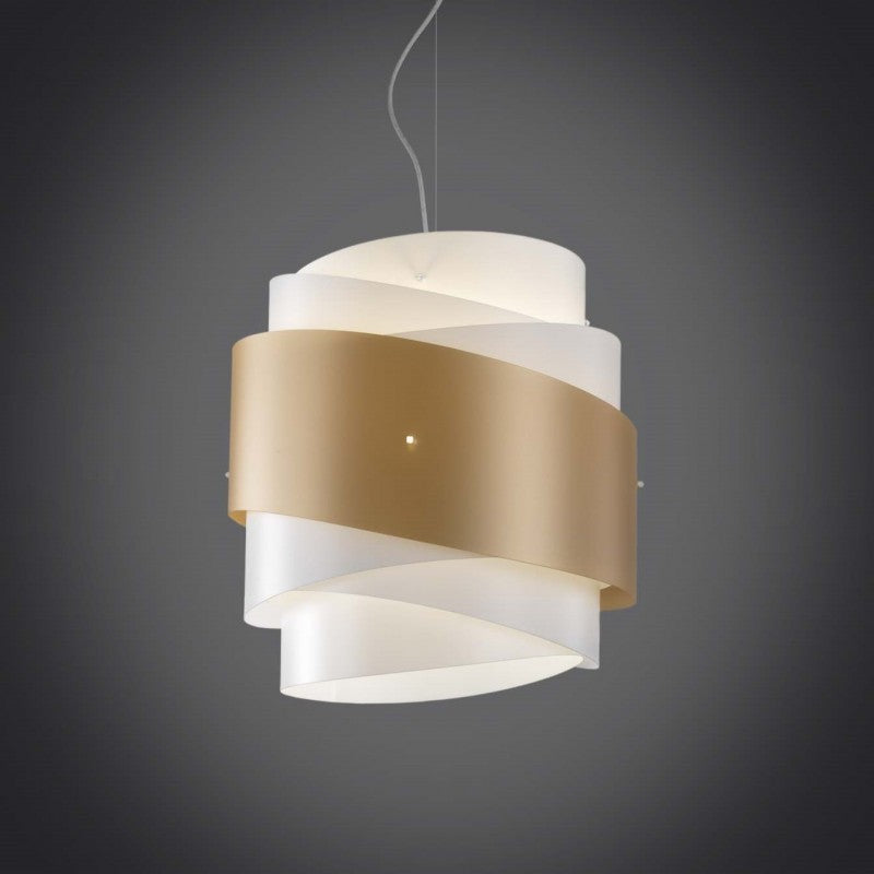 BEA Pendelleuchter, einflammig, Gold, Durchmesser 40 x H39 cm