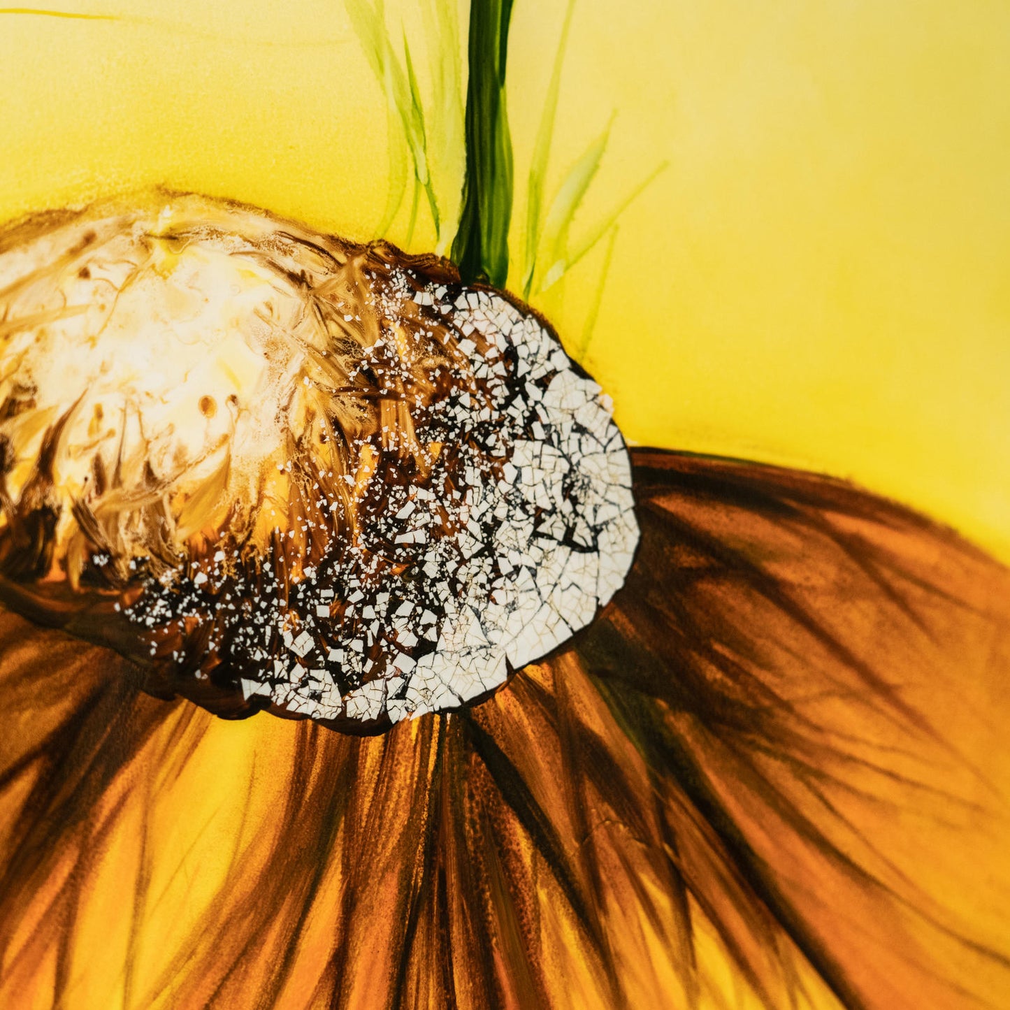 Dekorplatte mit gelbem Holzfinish 60x120x4 cm