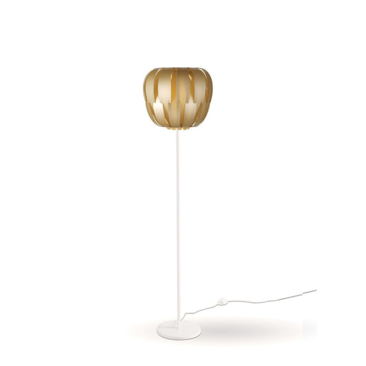 Neue Stehlampe mit goldenem Sockel und Stiel aus Metall cm. 42 x 172h