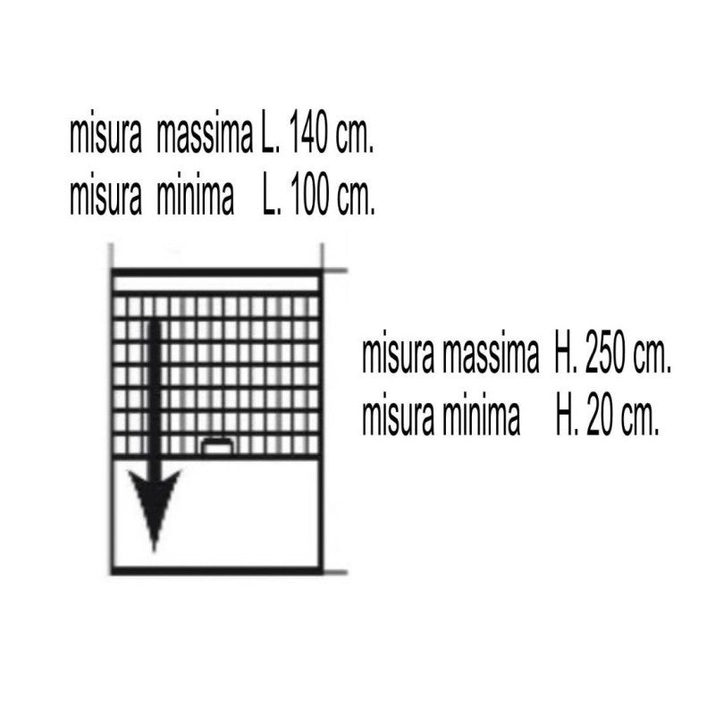 IRS-CE vertikales aufrollbares Moskitonetz 140x250 cm Braun