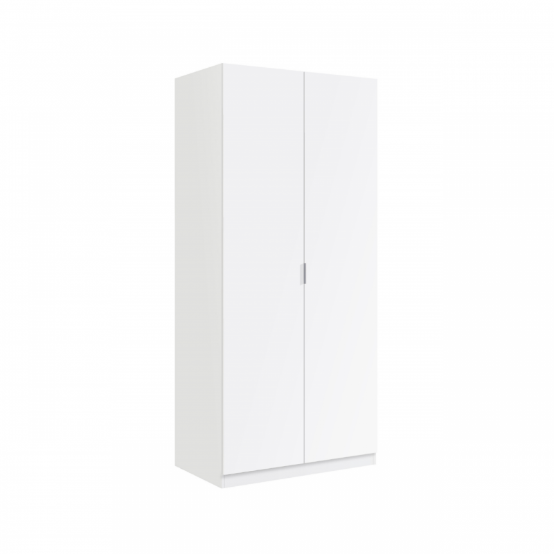 Kleiderschrank 2 Türen 2 Schubladen cm. 81 x 52 x 180h Weiß