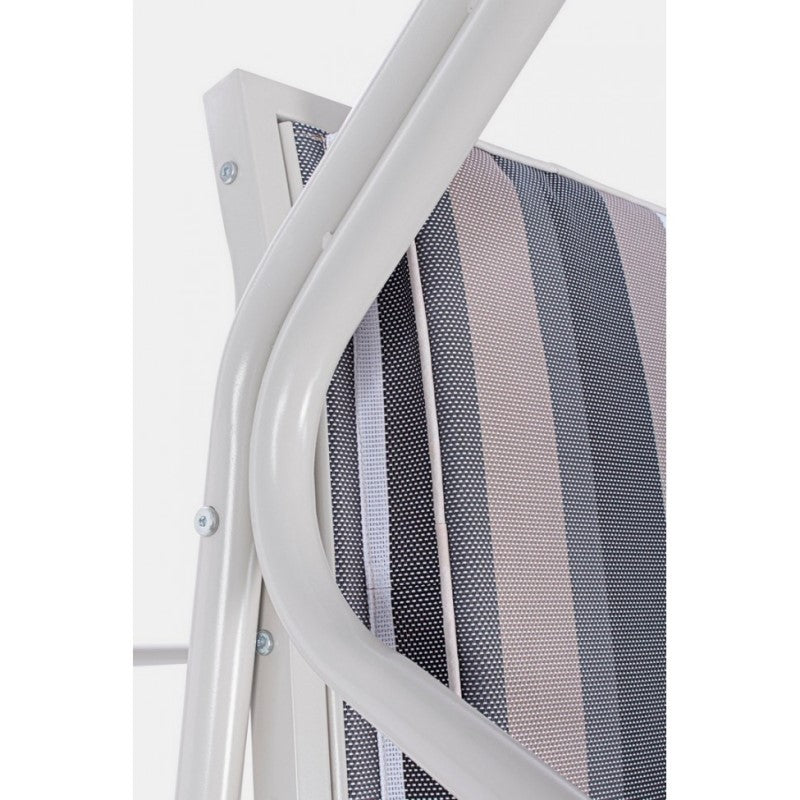 Zweisitzer-Stahlschaukel Elfenbein GRELY 145x120x h185 cm