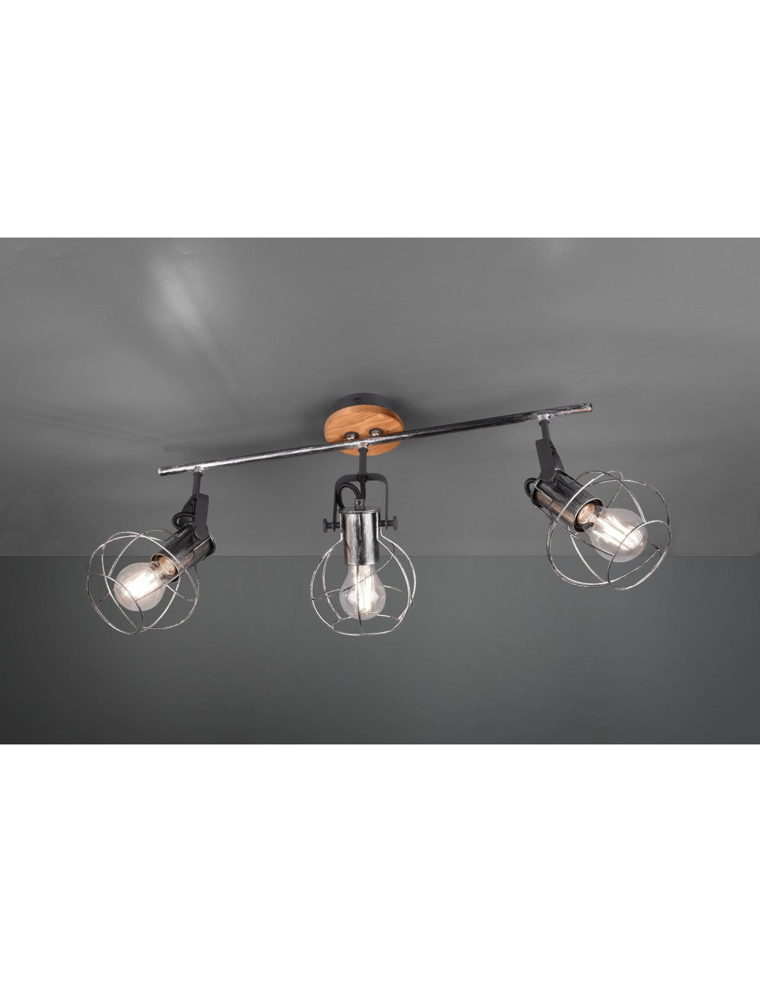 Lampada 3 Faretti Spot Vintage Orientable Madras Trio Lighting