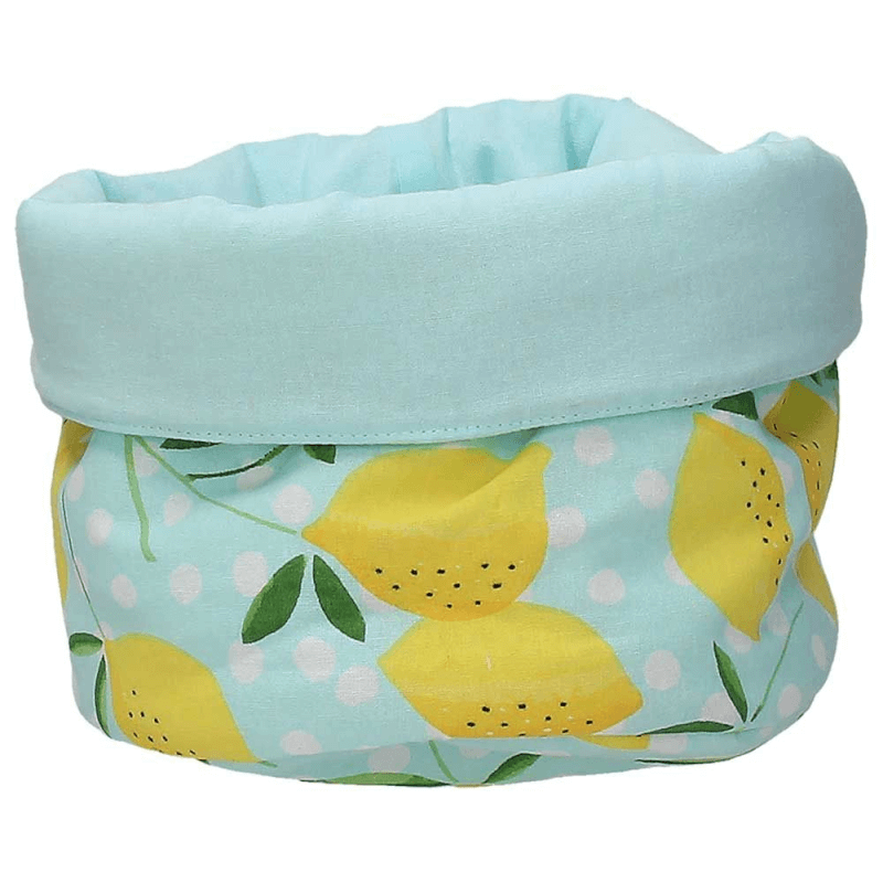 Brotkorb 14 cm x H 16 cm gelbe Baumwolle