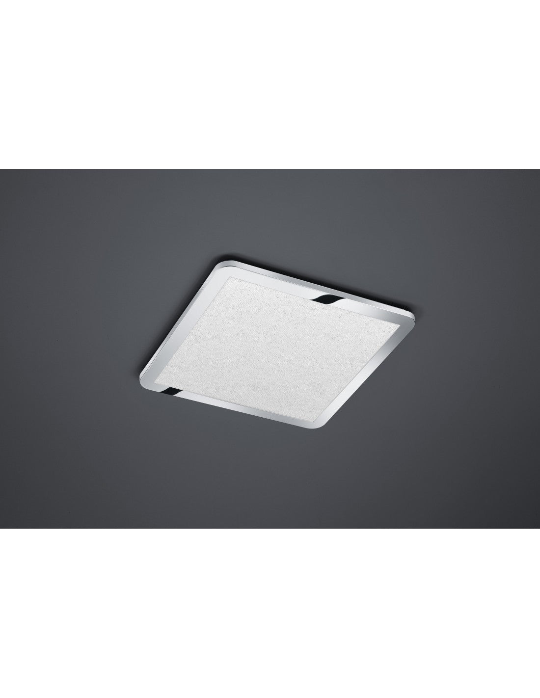 Plafoniera Quadrata Cesar Led Dimmable Chrom IP44 40x40 cm Trio Lighting