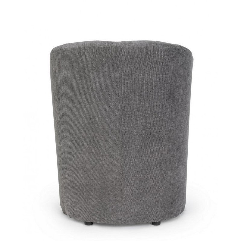 Sessel aus Holz und anthrazitfarbenem Stoff BELIZE 64,5x63x h76 cm