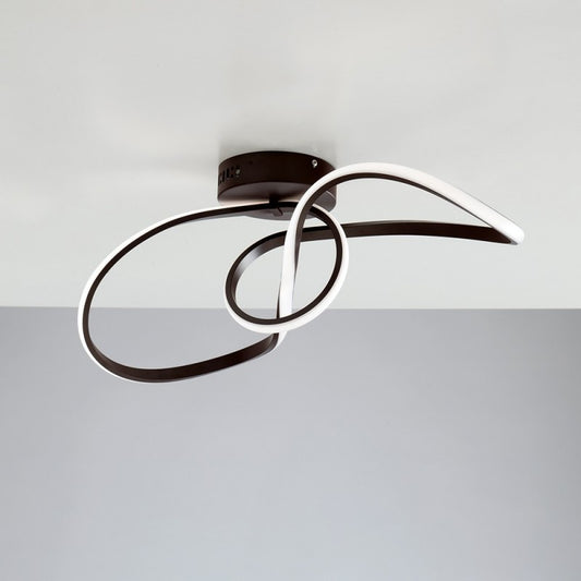 Metall-und Aluminiumfolie Marrone mit integriertem LED 68x24x h24 cm