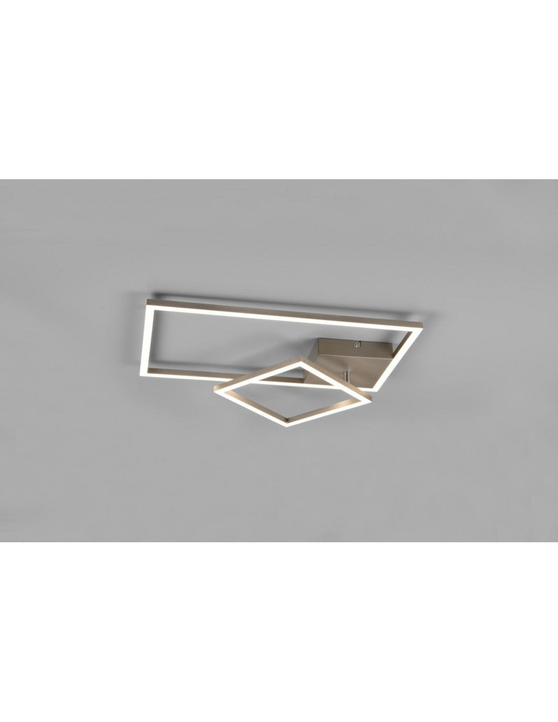 Kippbare quadratische Deckenleuchte Pan Nickel Led Dimmer 4000k Trio Lighting