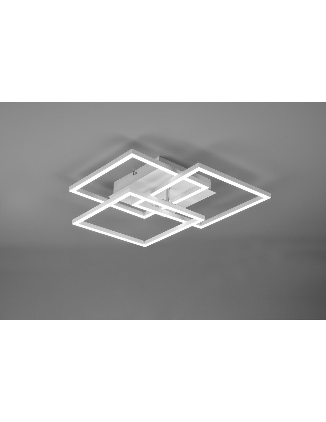 Weiße Deckenleuchte, 3 quadratische, verstellbare LED-Dimmer, mobile Trio-Beleuchtung