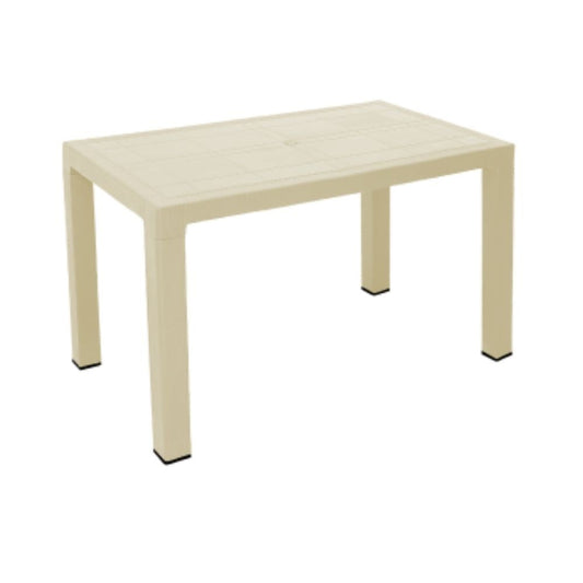 Rechteckiger Tisch TAV526 beige im Freien 120x70 cm