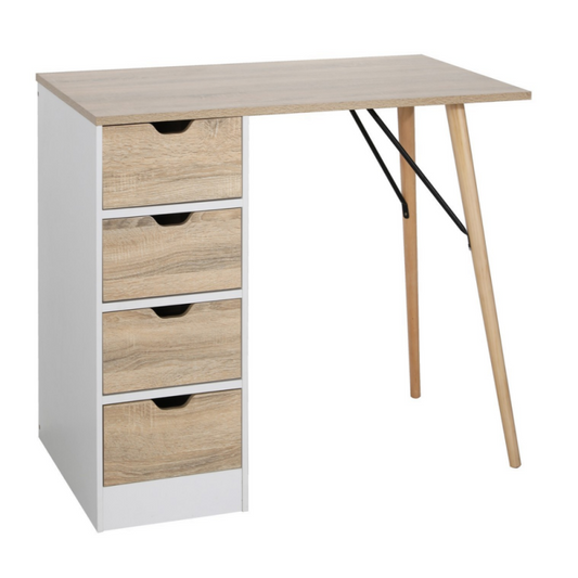 Scrivania Alberta, Holzkassettenkasse, 120x60x75h cm