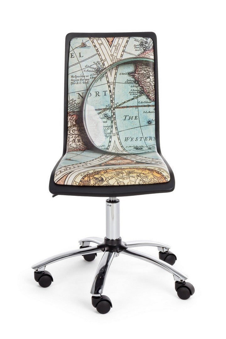 Junger Gulliver-Bürostuhl aus Ökoleder und Stahl