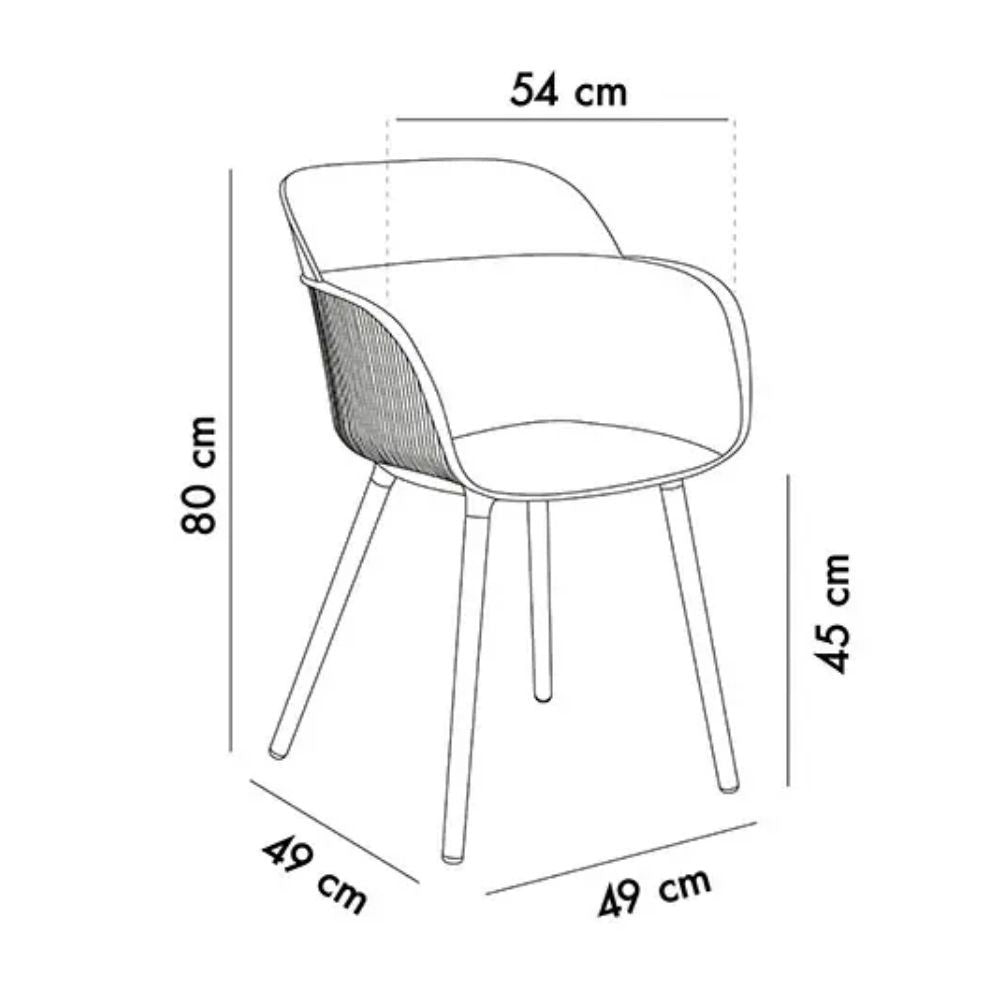 Betongrauer Shell-P-Sessel
