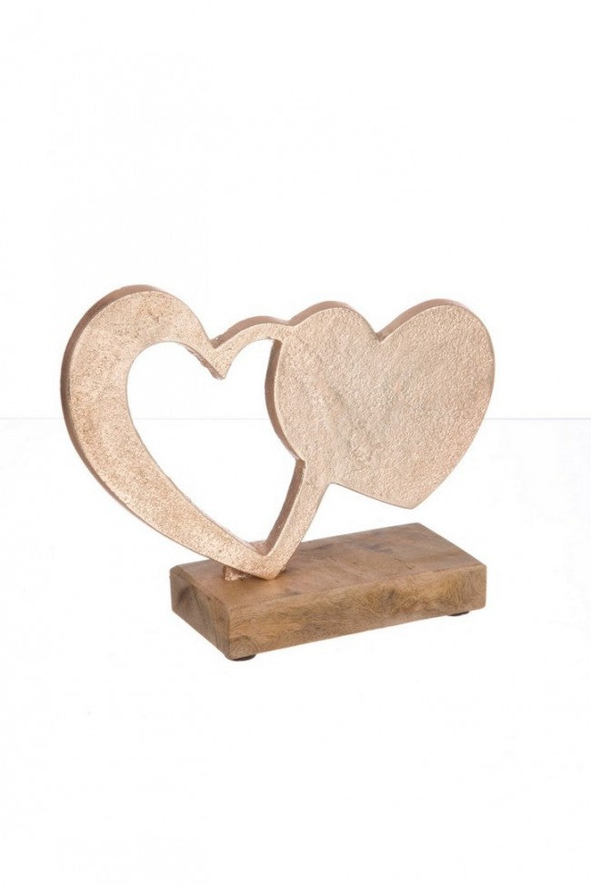 2x Dekorationsvorrichtung Herz 20x16