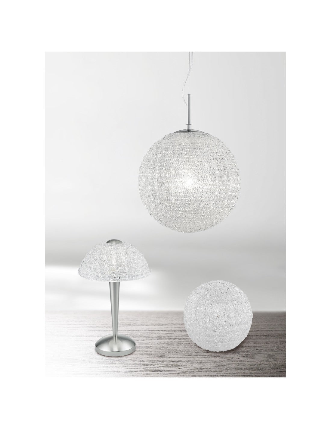 Sweety Suspension 1xE27 Nickel und Acryl Ø40 cm Trio Lighting