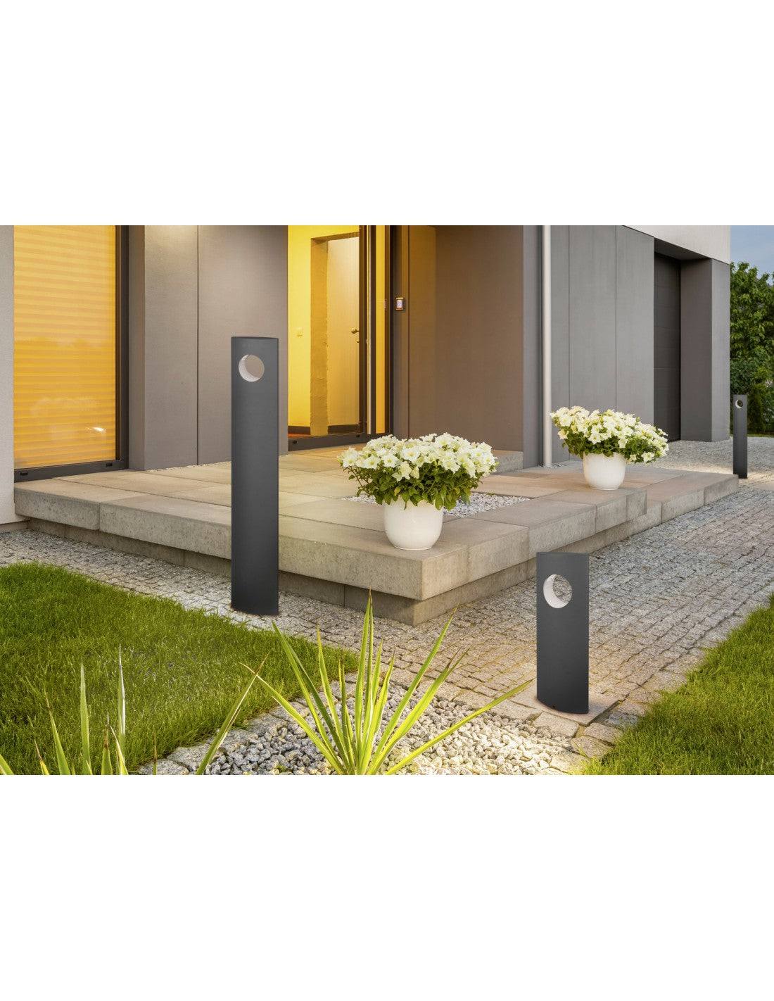 Outdoor Led Pole Aluminium Anthrazit Katun IP54 Trio Beleuchtung