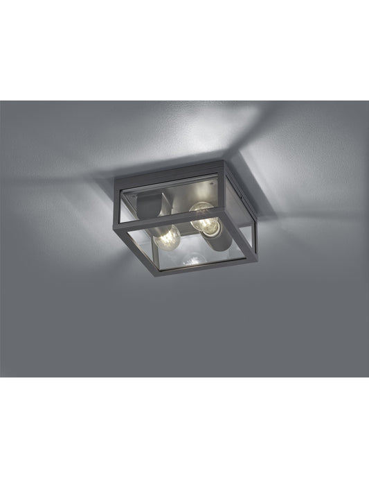 Garonne Außendeckenleuchte 2xE27 Anthrazit Trio Lighting