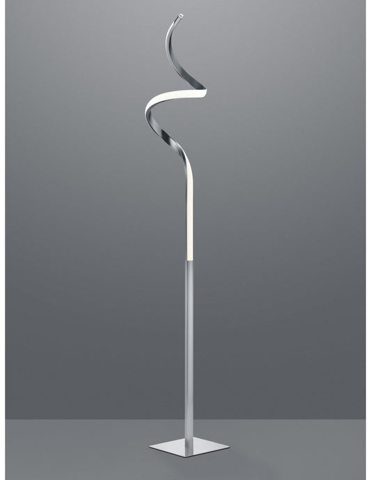 Dimmbare LED-Touch-Stehleuchte Course H145 cm Nichel Trio Lighting