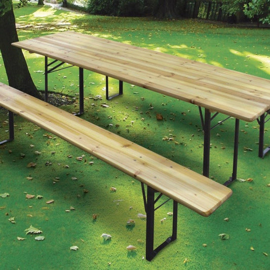 Brauereiset bestehend aus Tisch 80x200 cm. und 2 Verdelook-Bänke