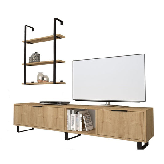 Mobile Port Tv 2 rebellieren mit Bibliothek 3 Cafeteria 180x35xh.40 cm
