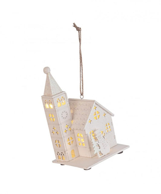 4x Anhänger Korin weiße Kirche C.