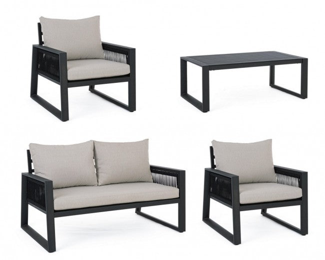 Captiva Anthrazit Garten-Lounge-Set