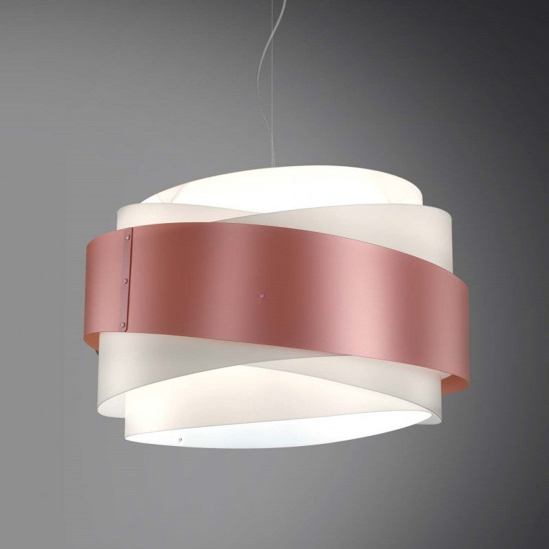 BEA Pendelleuchter, einflammig, Rosa, Durchmesser 60 x H38 cm