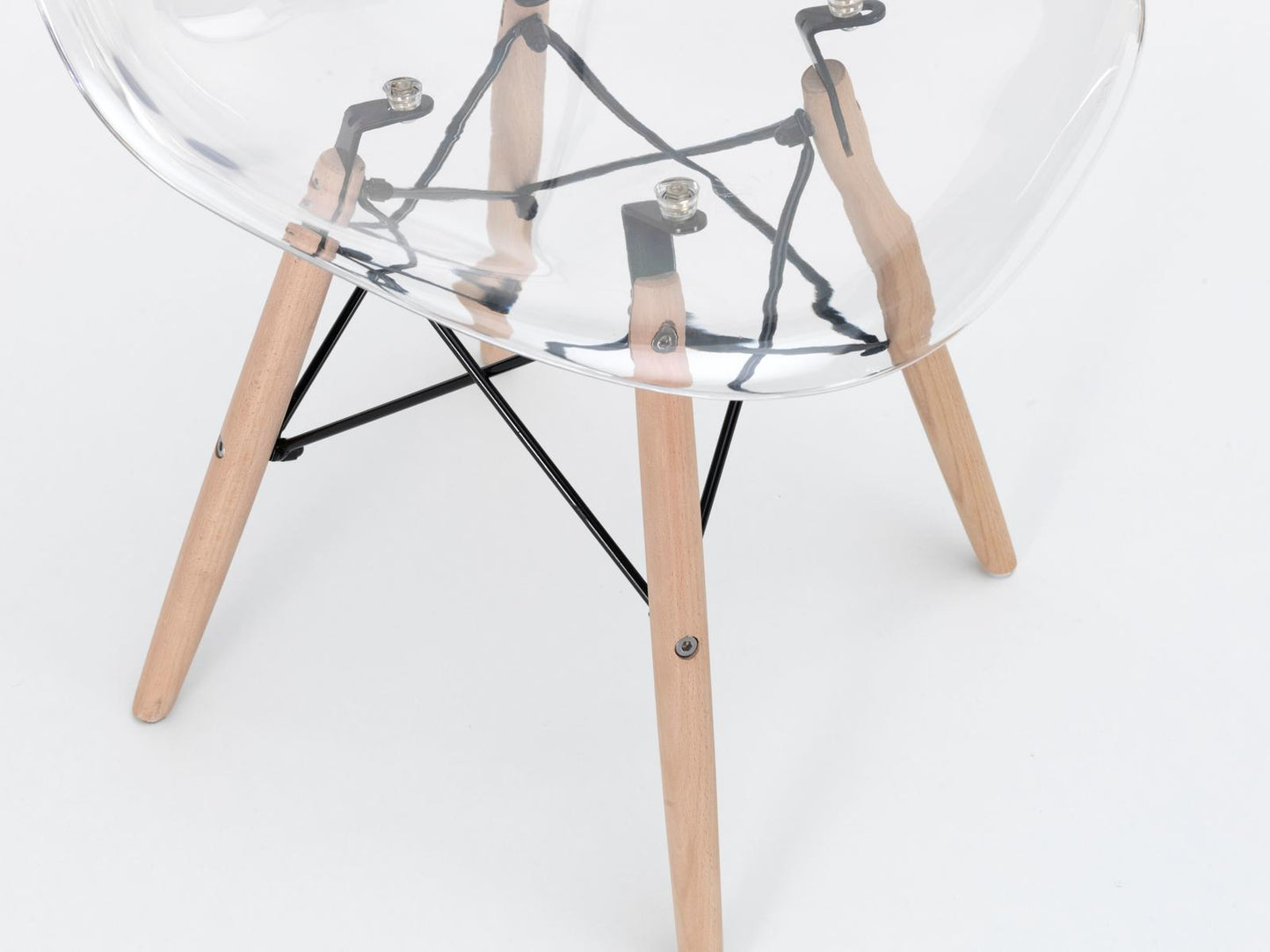 4x Polycarbonat und Weißpvc-Sitzung 47x46x82h cm