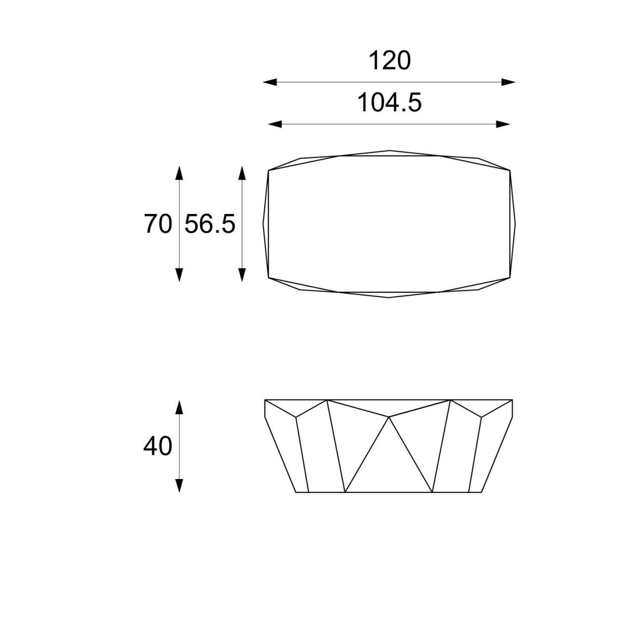Moderner Couchtisch fossil stone grau cm 120 x 70 x h 40