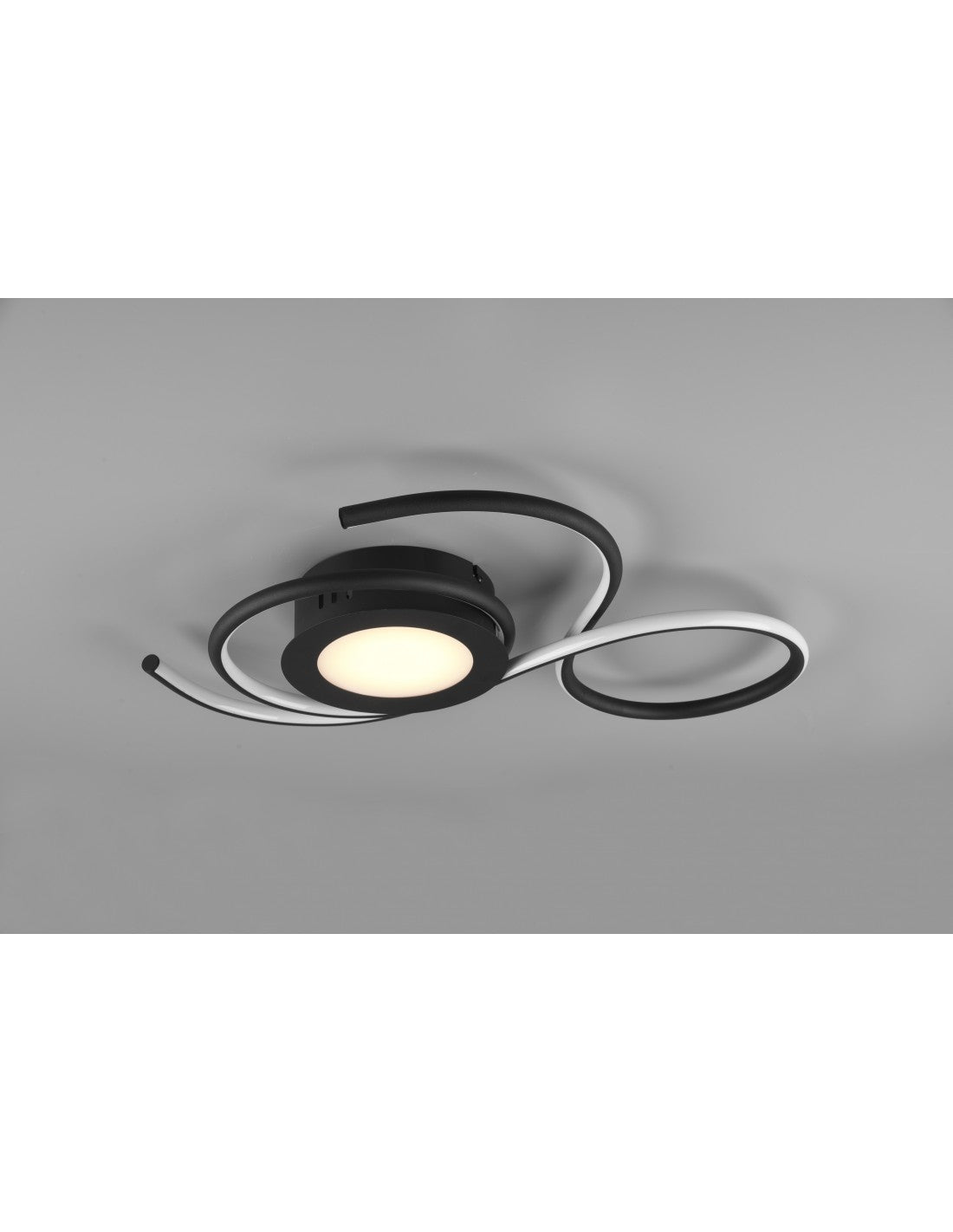 Applizierte schwarze Deckenleuchte, modernes Design, LED-Dimmer, Jive Trio Lighting