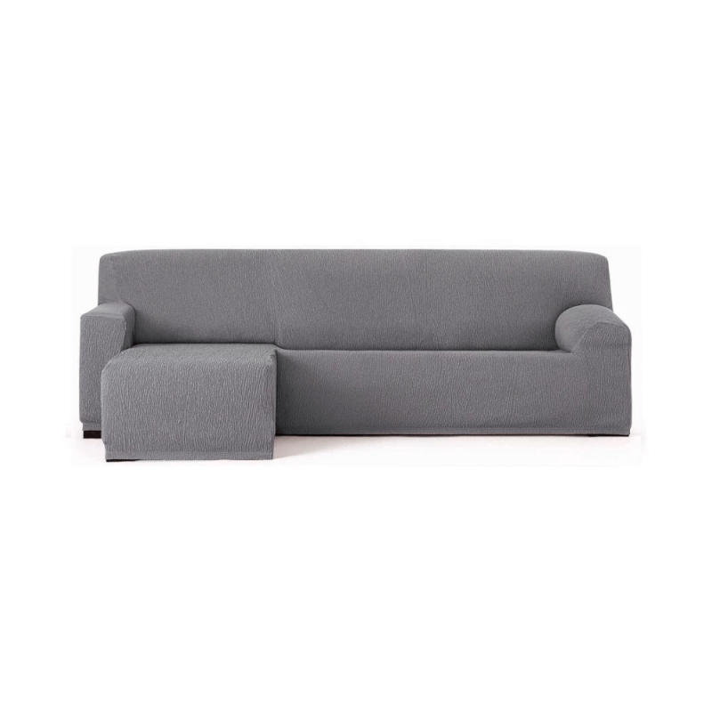 Copridivano Troya elastico penisola sinistra grigio bracciolo corto 250/310 EFFEZ