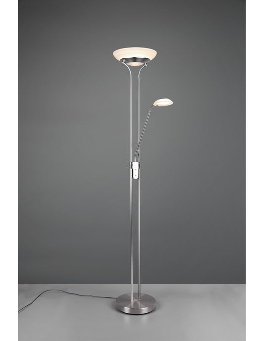 Dimmer-LED-Stehleuchte mit Lesespot-Licht Orson Nichel Trio Lighting
