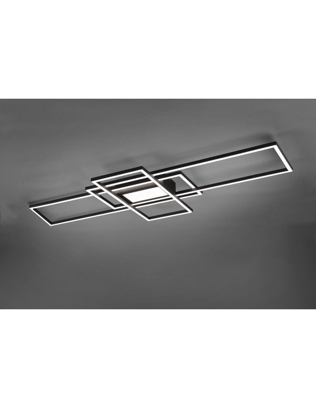 Irvine Deckenleuchte 3 Rechtecke LED 60w Anthrazit L105 cm Dimmbar Trio Lighting
