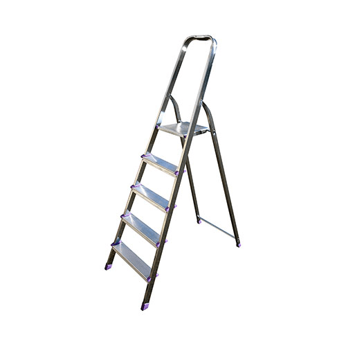 Haushaltsleiter aus Aluminium mit 7 Stufen - Höhe am Boden 1,54 m