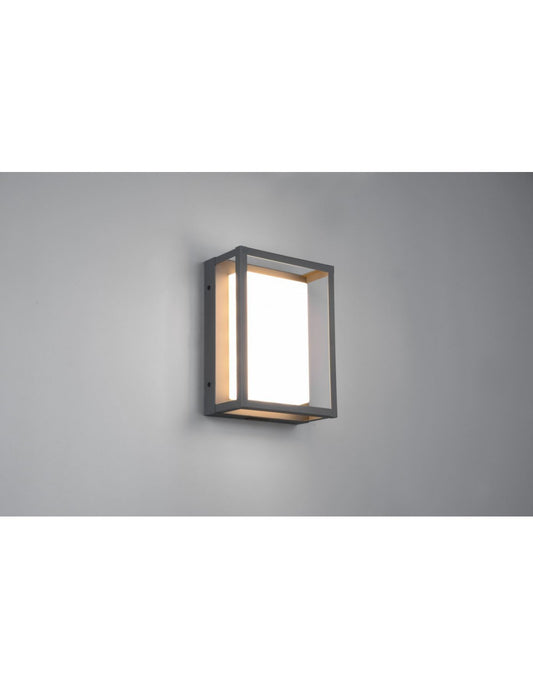 Außenwandleuchte mit LED-DIP-Schalter Witham Anthrazit IP54 Trio Lighting