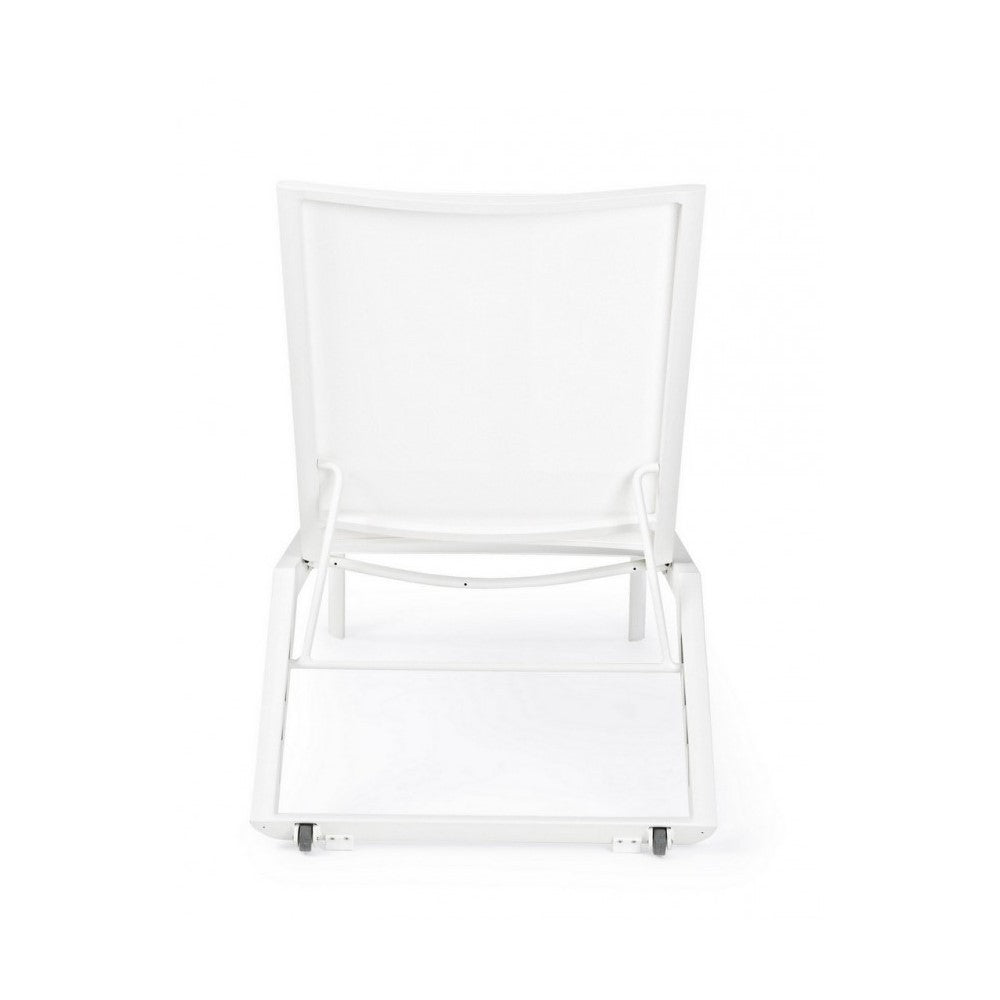 Cruise Aluminium Bett mit Rädern weiß