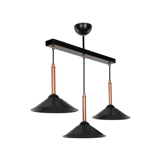 Mandarin MDL4221 Pendelleuchte mit schwarzen Metalllampenschirmen