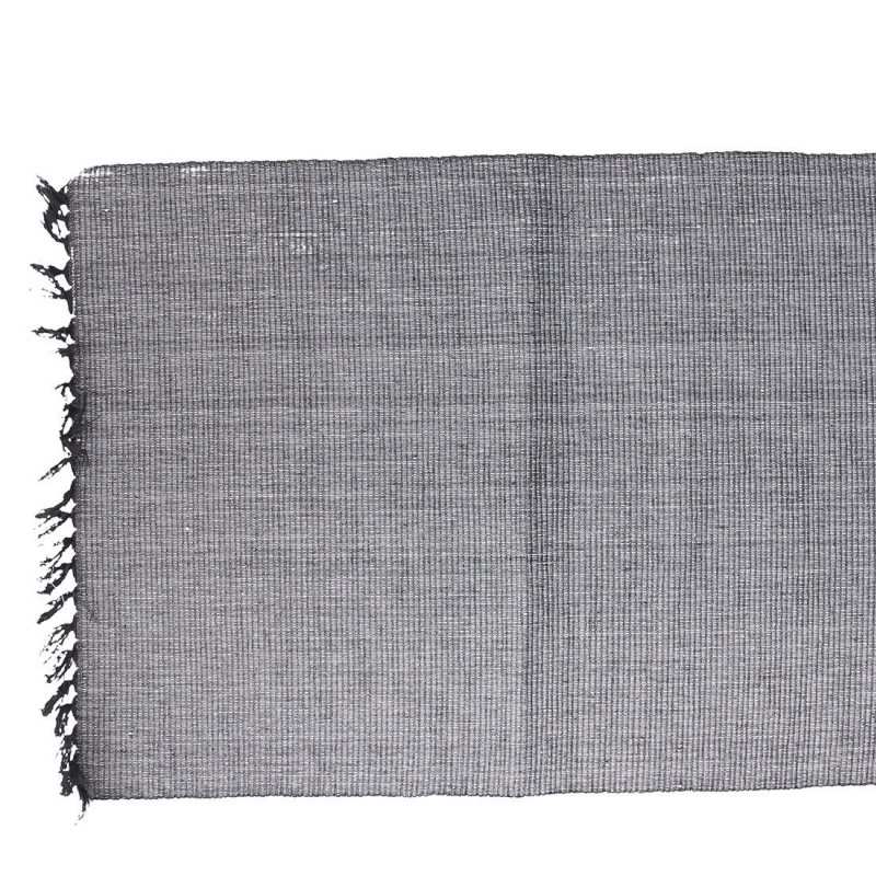 Rechteckiges Tischset 35x50 cm aus grauer Basic Line aus recycelter Baumwolle