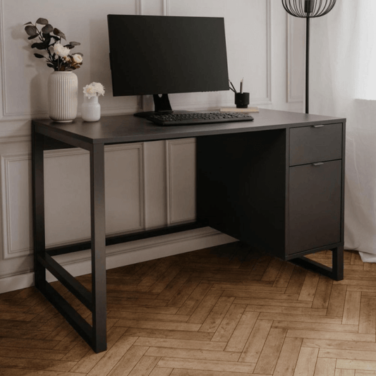 Scrivania Sumatra30A Anthrazit und Schublade