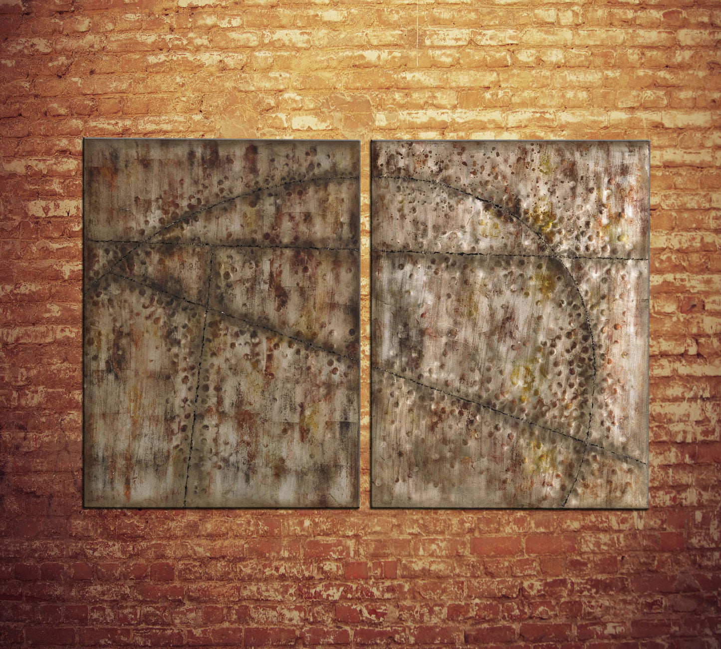 Öle-und Metallgehäuse, in Metall mit 75x100 cm