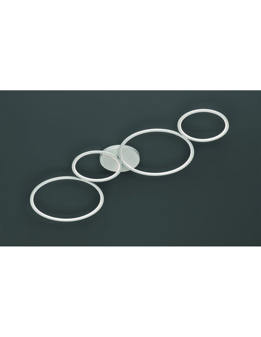 Plafoniera Rondo 4 Cerchi Led Bianco L97 cm Trio Beleuchtung