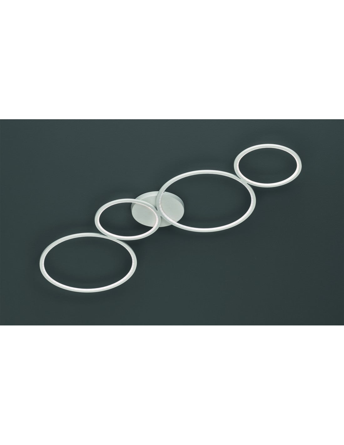 Plafoniera Rondo 4 Cerchi Led Bianco L97 cm Trio Beleuchtung